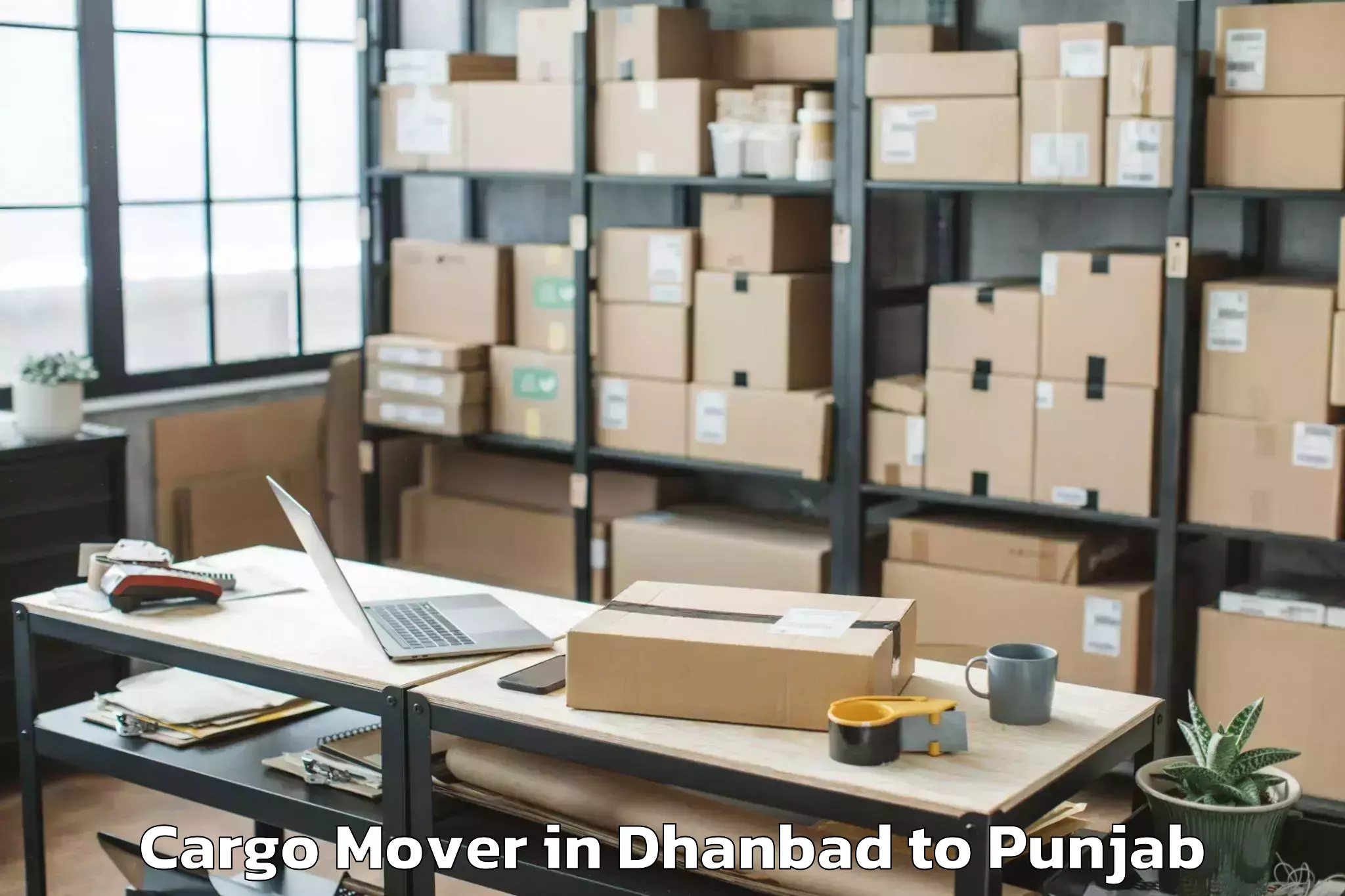 Book Dhanbad to Badhni Kalan Cargo Mover